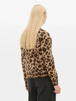 Pulls Et Gilets|Primark Pull Léopard à Col En V Multicolore