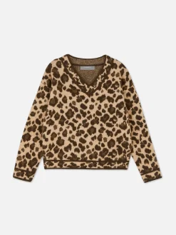Pulls Et Gilets|Primark Pull Léopard à Col En V Multicolore