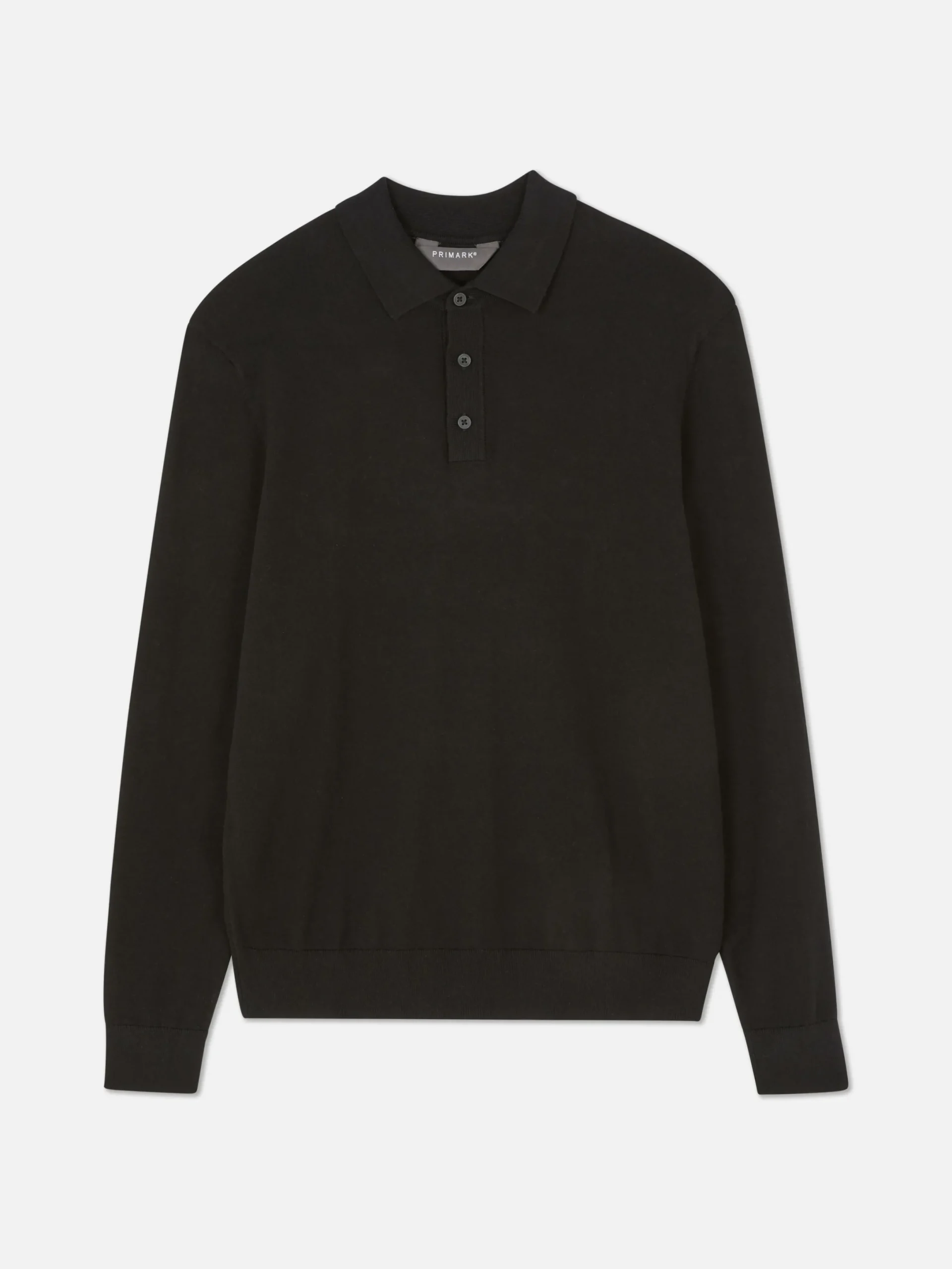 Pulls Et Gilets|Primark Pull Polo à Manches Longues Noir