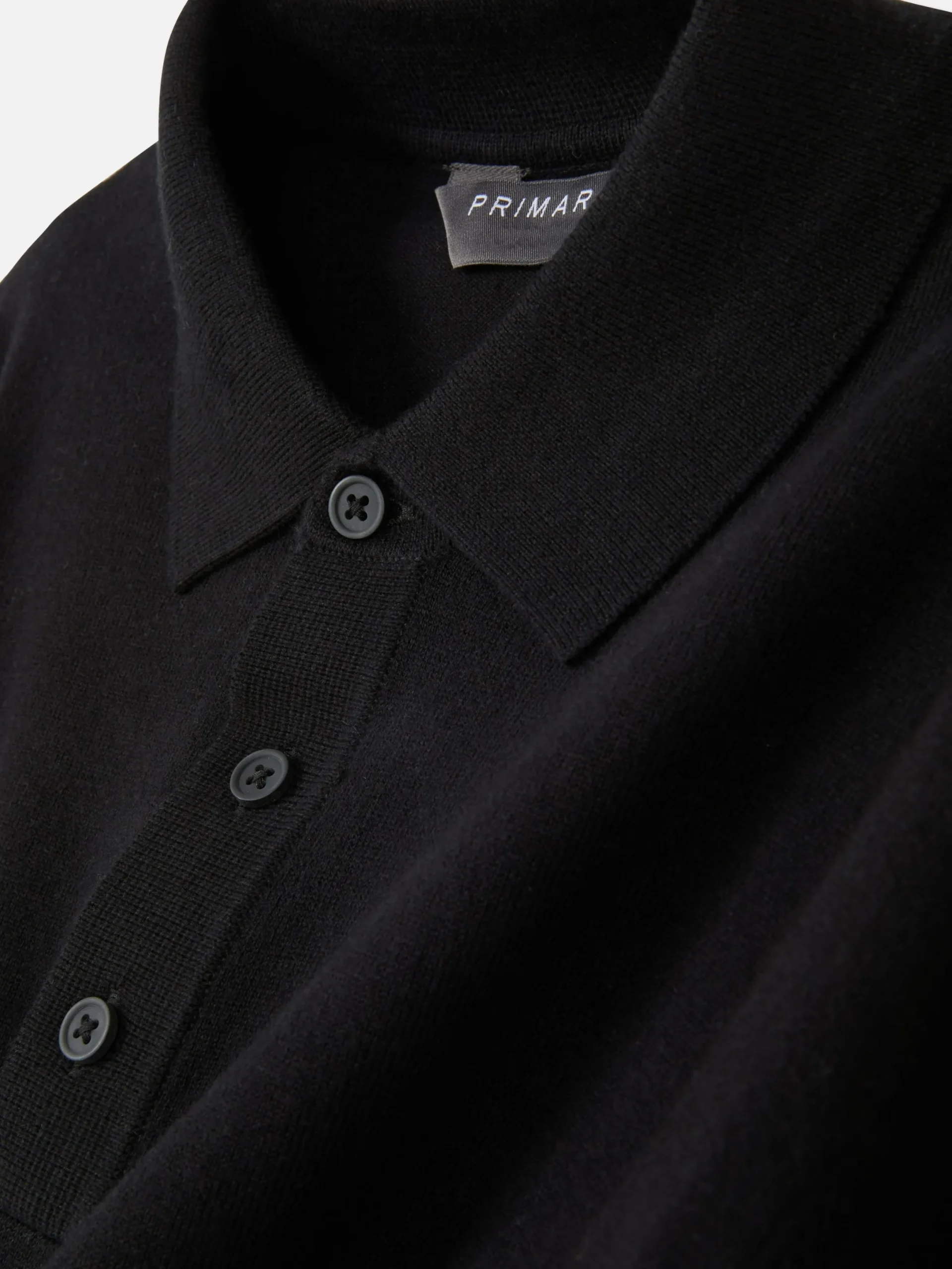 Pulls Et Gilets|Primark Pull Polo à Manches Longues Noir