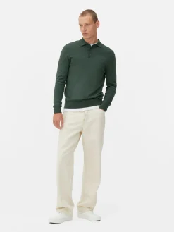 Pulls Et Gilets|Primark Pull Polo à Manches Longues Vert