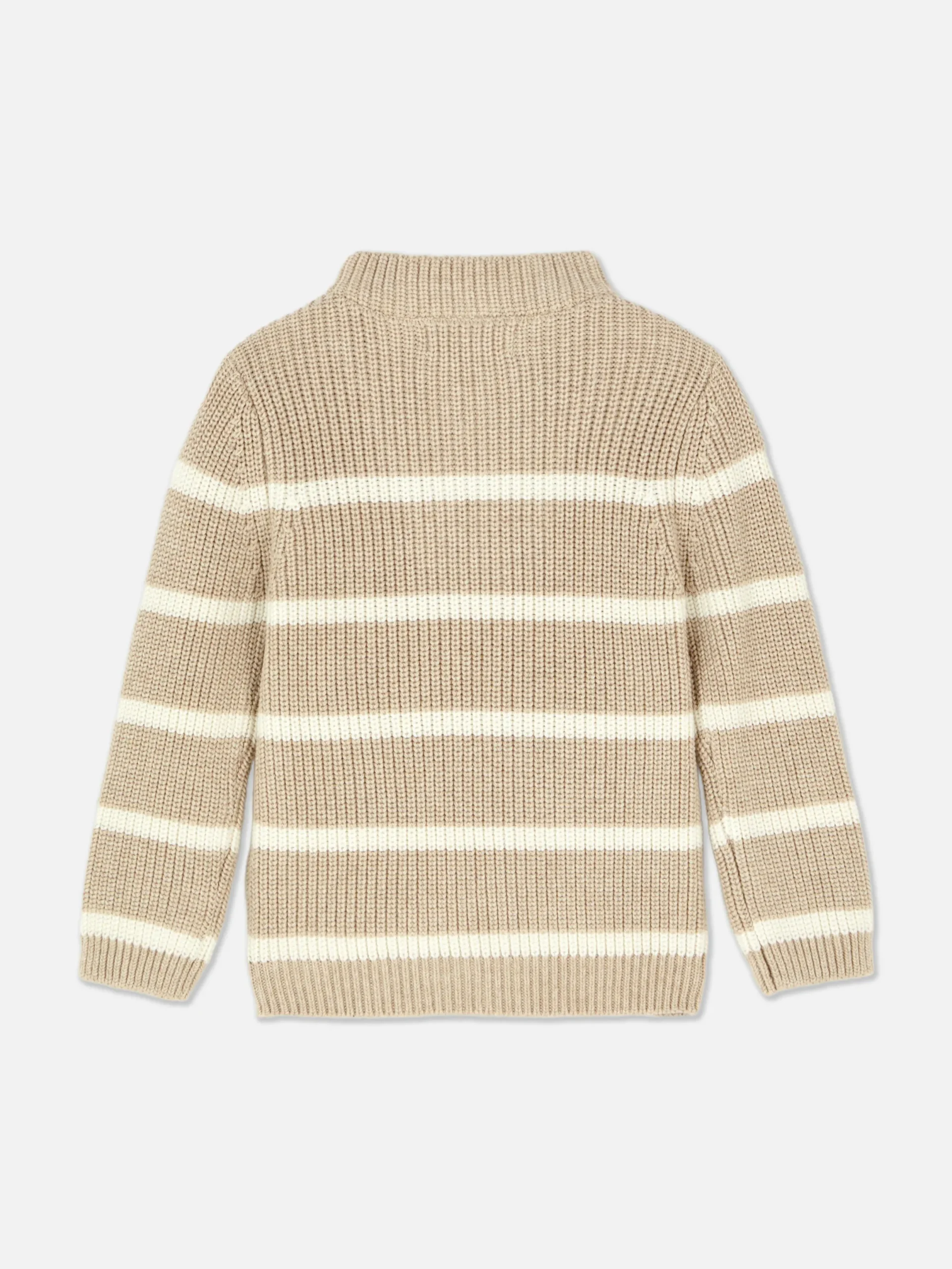 Pulls Et Gilets|Primark Pull Rayé à Col Cheminée Grège