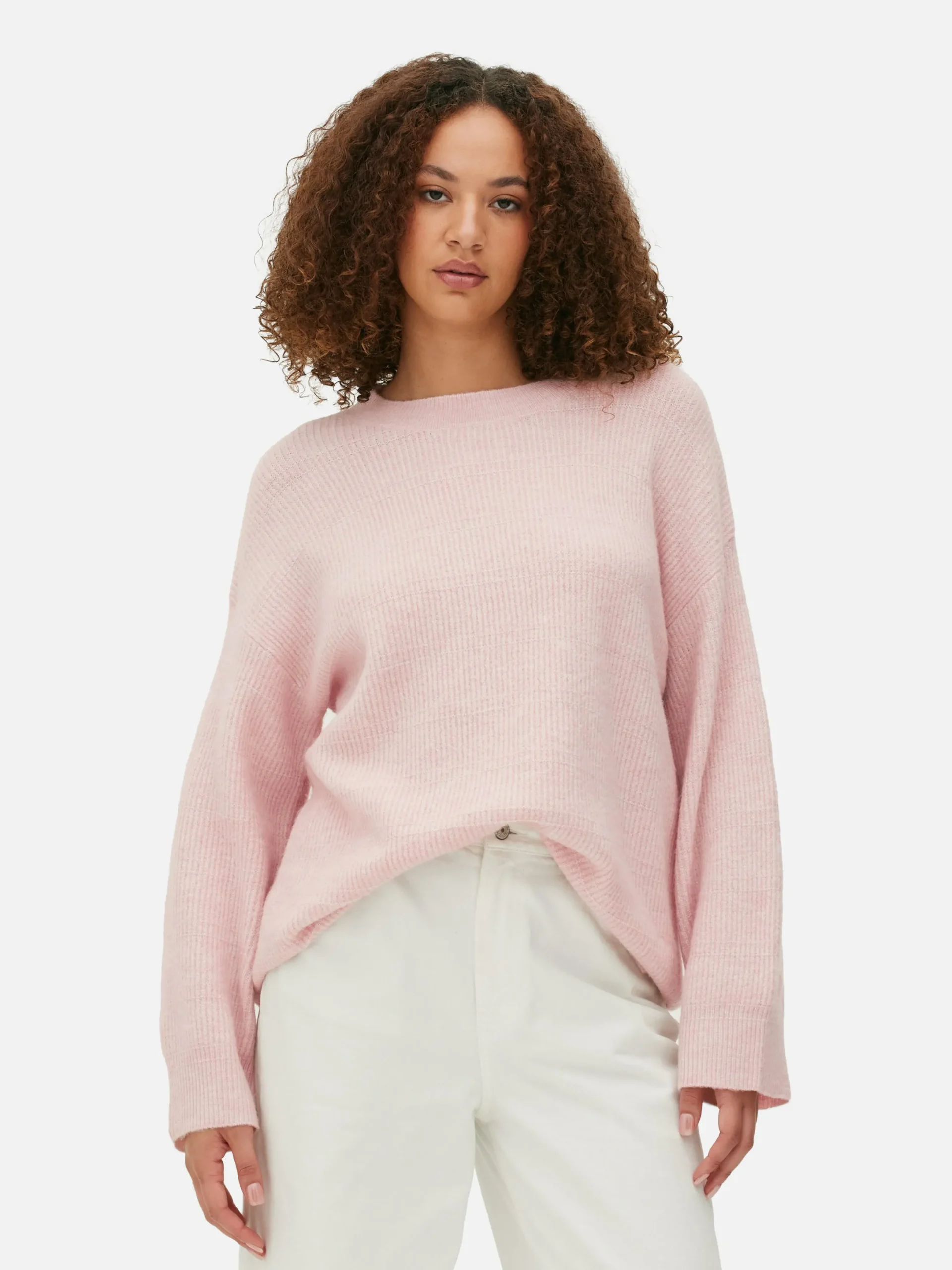 Pulls Et Gilets|Primark Pull Tricoté Avec Manches à Revers Rose