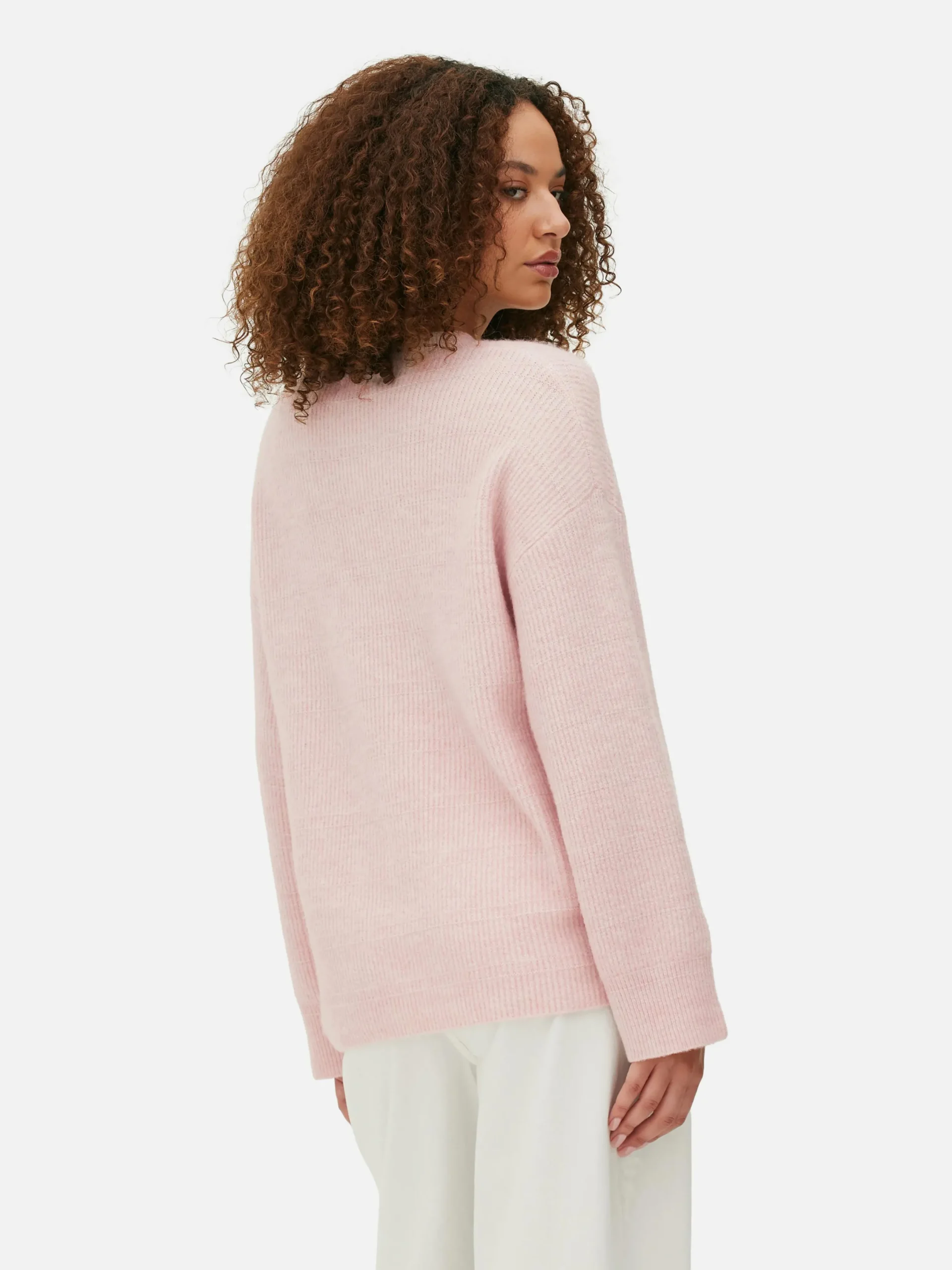 Pulls Et Gilets|Primark Pull Tricoté Avec Manches à Revers Rose