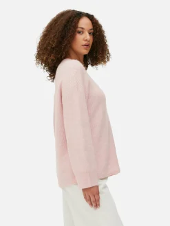 Pulls Et Gilets|Primark Pull Tricoté Avec Manches à Revers Rose