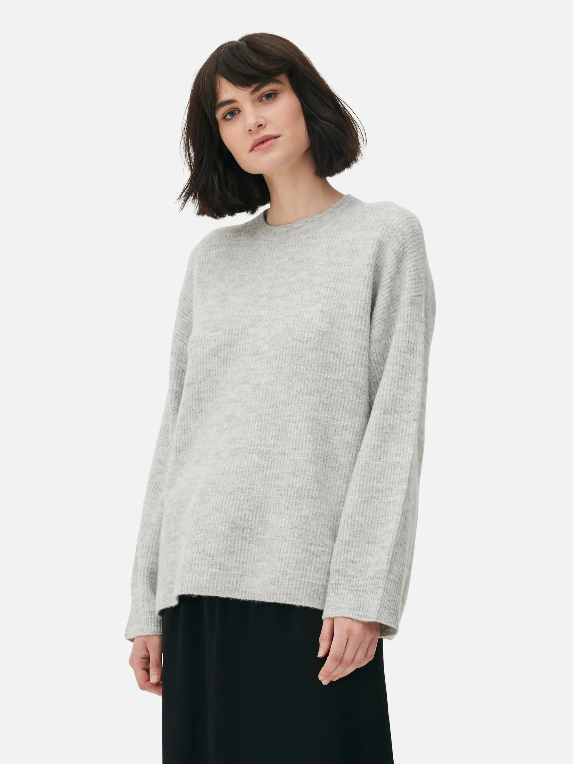 Pulls Et Gilets|Primark Pull Tricoté Avec Manches à Revers Gris