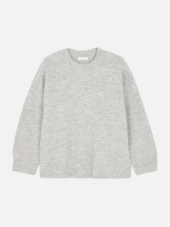 Pulls Et Gilets|Primark Pull Tricoté Avec Manches à Revers Gris