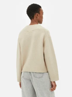 Pulls Et Gilets|Primark Pull Tricoté épais à Col En V Écru