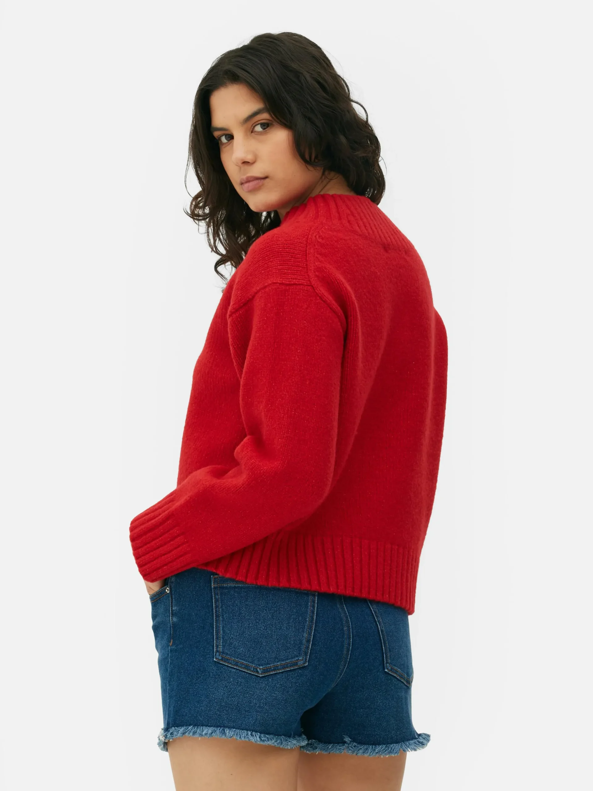 Pulls Et Gilets|Primark Pull Tricoté épais à Col En V Rouge
