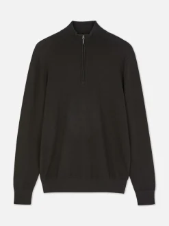 Pulls Et Gilets|Primark Pull Tricoté Semi-zippé Noir