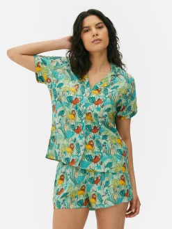 Ensembles Pyjamas|Primark Pyjama à Manches Courtes Tissé Disney Le Roi Lion Vert