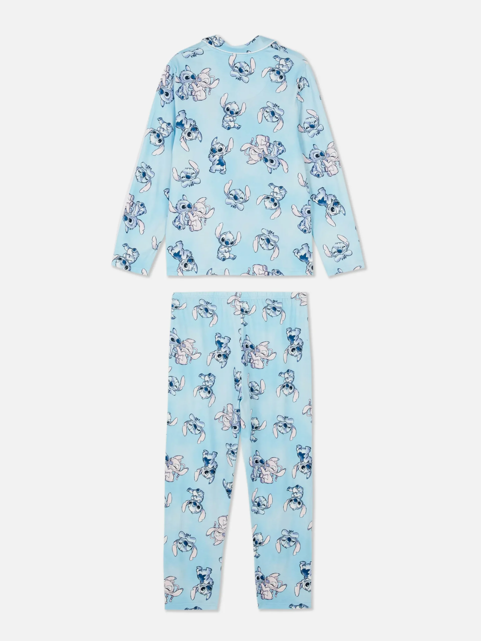 Pyjamas Et Vêtements De Nuit|Primark Pyjama à Manches Longues Disney Stitch & Angel Bleu