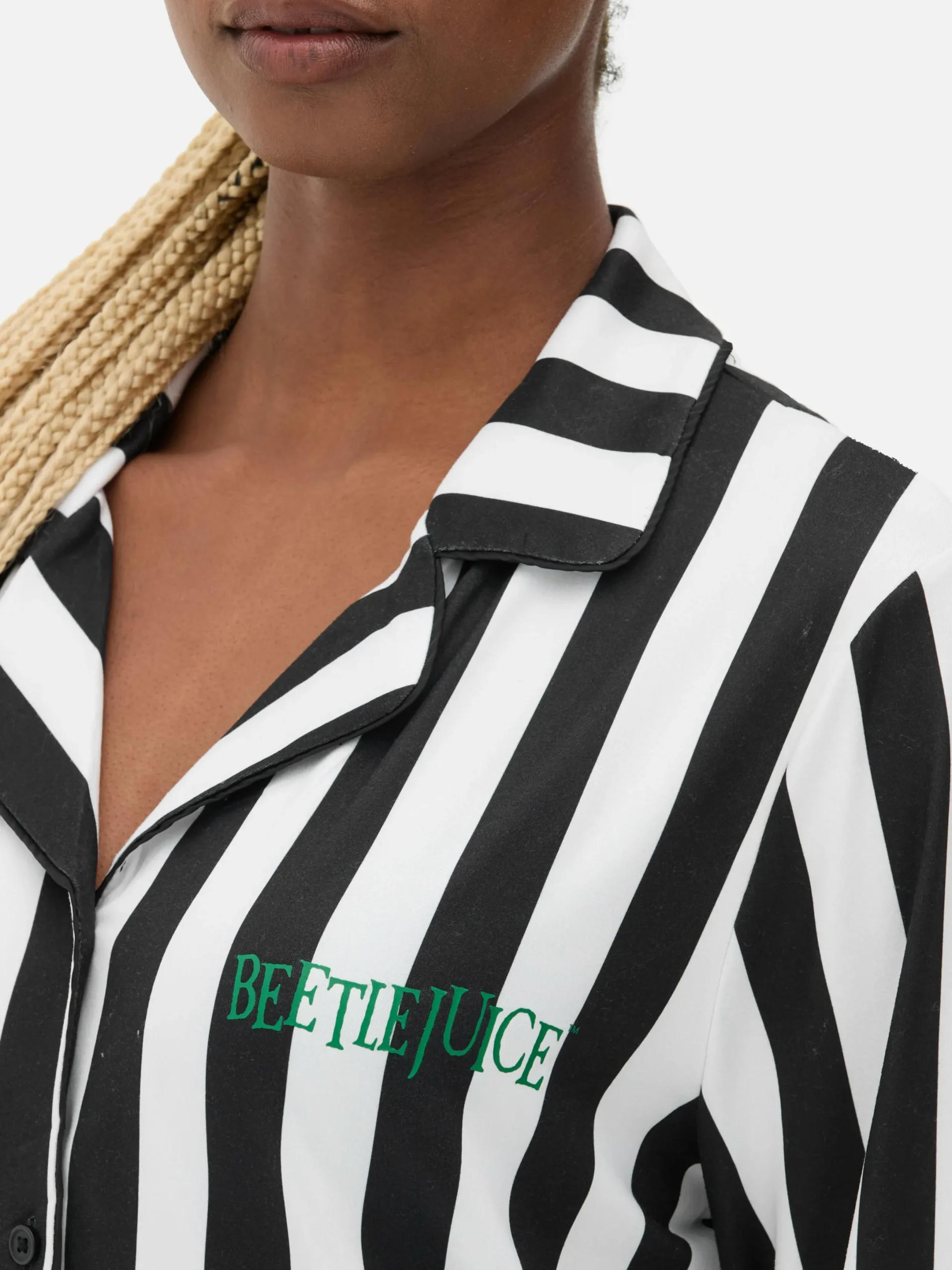 Beetlejuice|Tout Halloween|Primark Pyjama à Rayures Beetlejuice Noir/Blanc