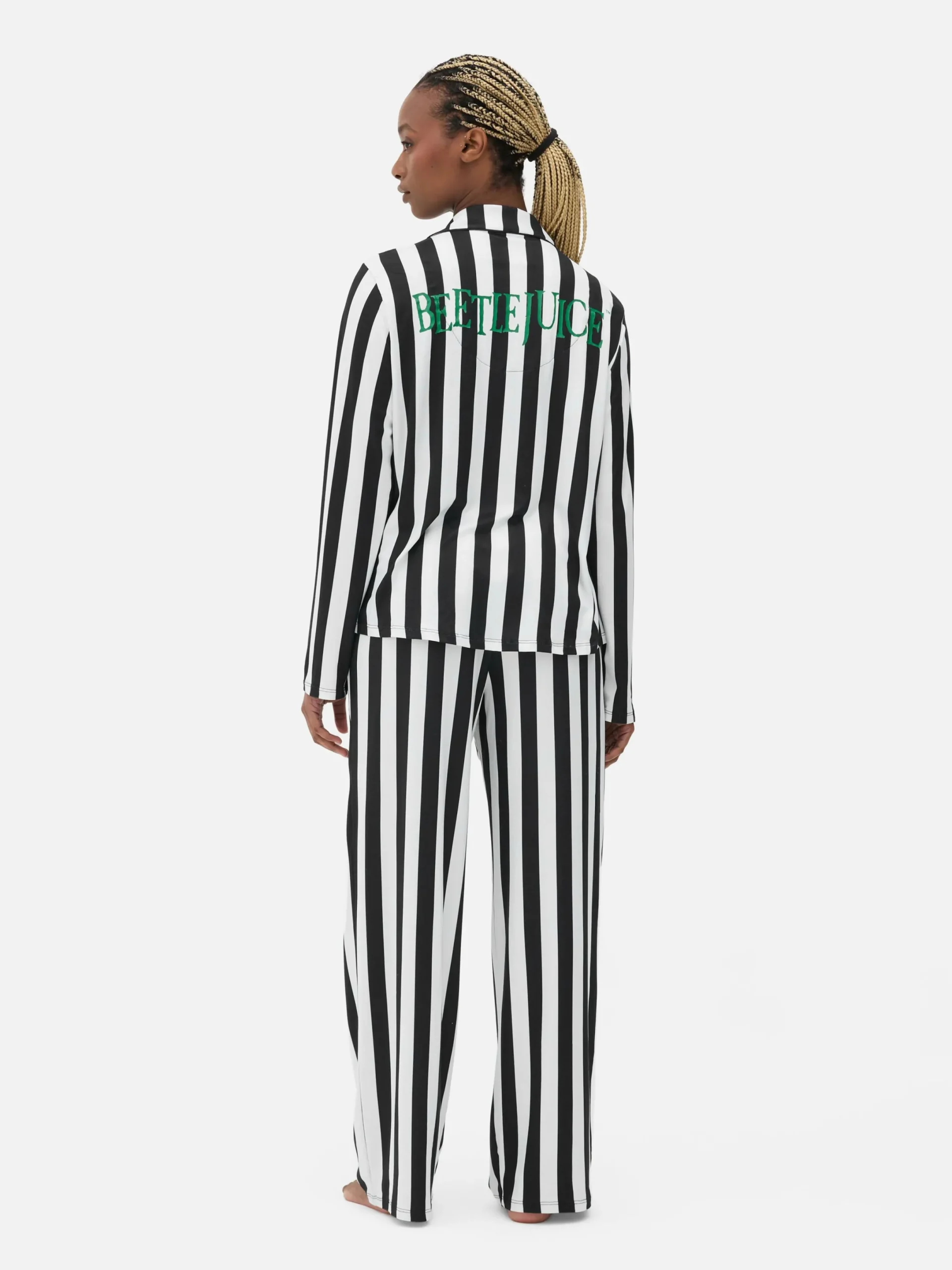 Beetlejuice|Tout Halloween|Primark Pyjama à Rayures Beetlejuice Noir/Blanc