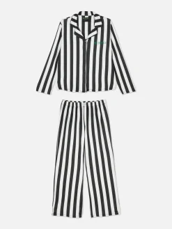 Beetlejuice|Tout Halloween|Primark Pyjama à Rayures Beetlejuice Noir/Blanc