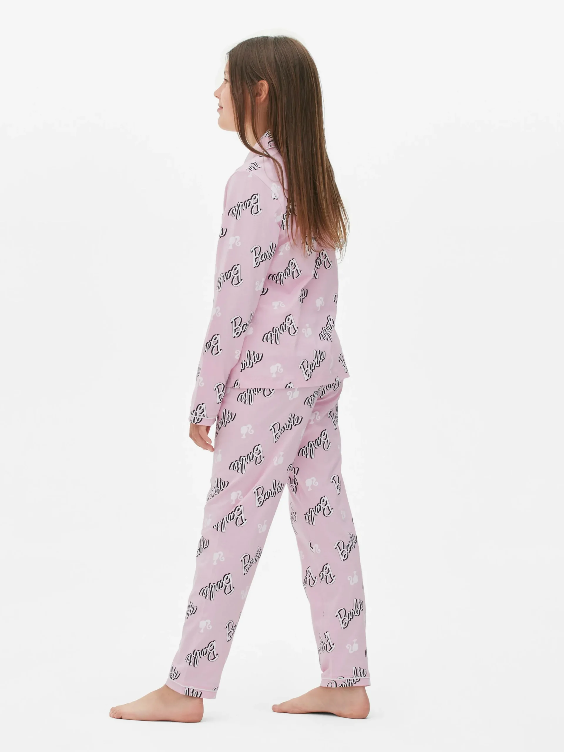 Pyjamas Et Vêtements De Nuit|Primark Pyjama Chemise à Manches Longues Barbie Rose