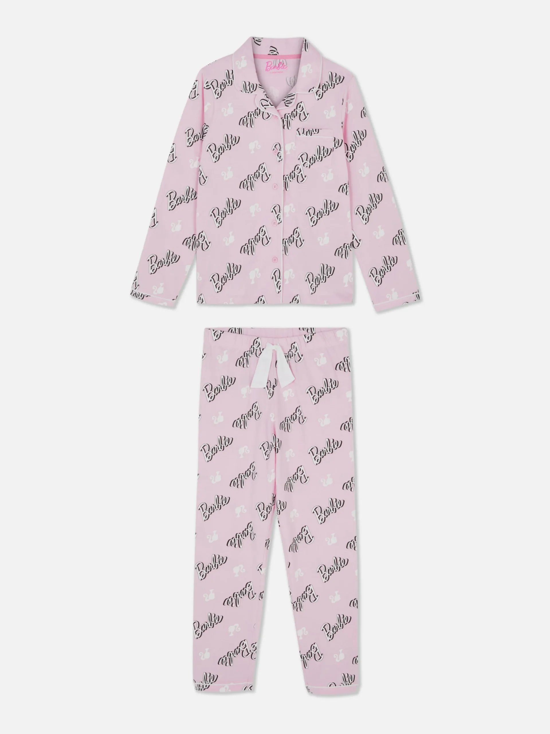 Pyjamas Et Vêtements De Nuit|Primark Pyjama Chemise à Manches Longues Barbie Rose