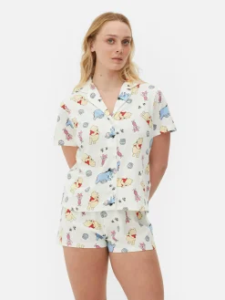 Ensembles Pyjamas|Primark Pyjama Chemise Et Short Disney Winnie L'ourson Ivoire