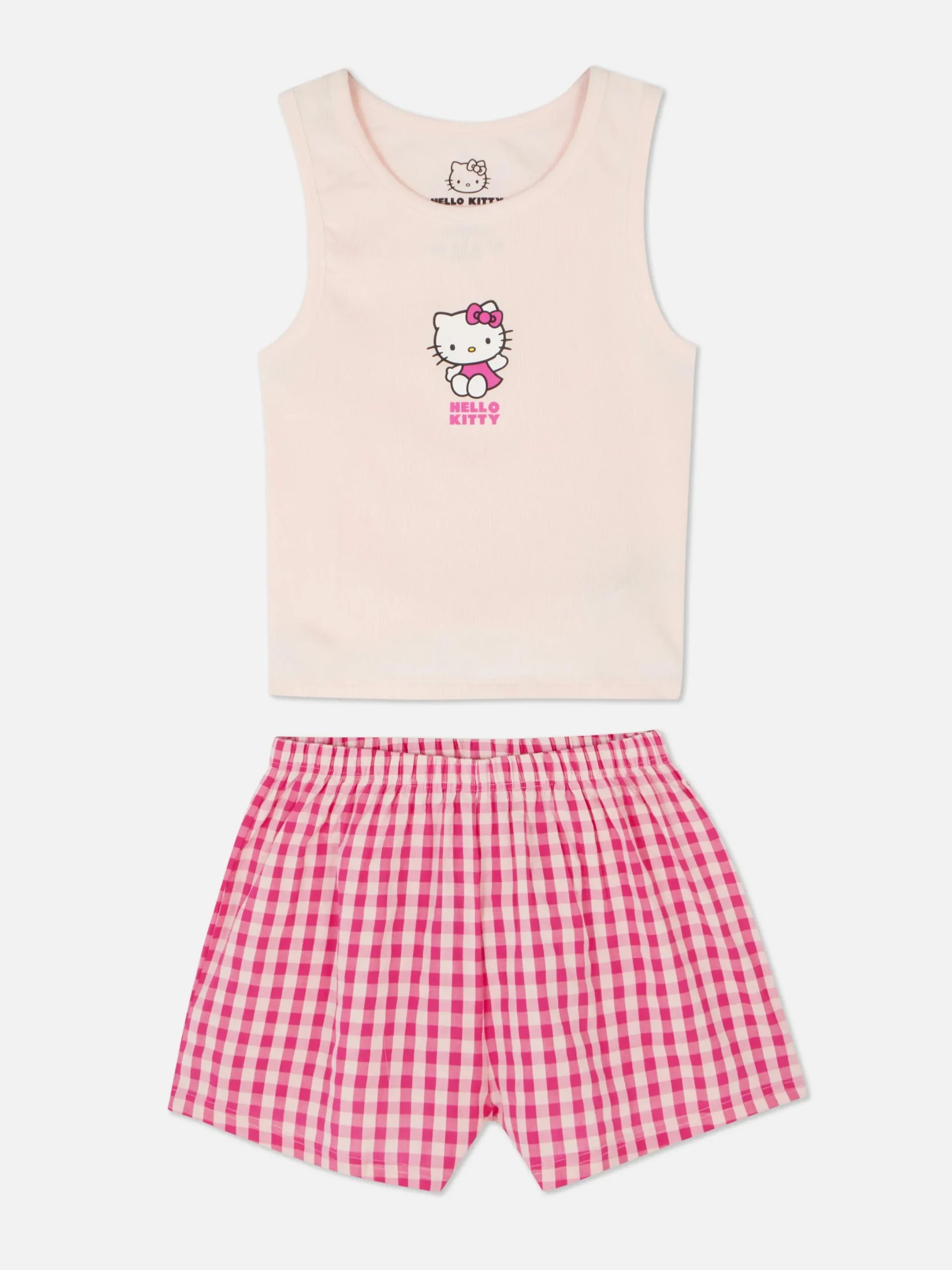 Ensembles Pyjamas|Primark Pyjama Débardeur Et Short Hello Kitty 50e Anniversaire Rose