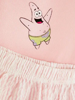 Ensembles Pyjamas|Primark Pyjama Débardeur Et Short Bob L'éponge Femme Rose