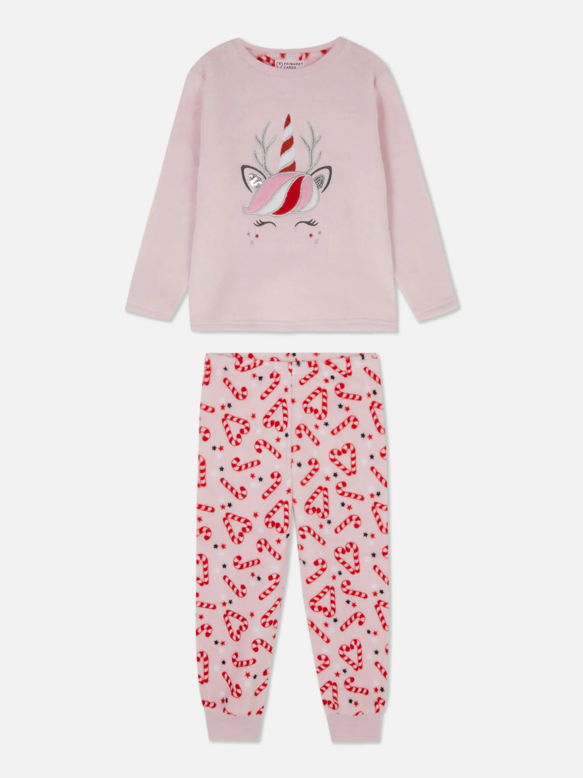Pyjamas Et Vêtements De Nuit|Primark Pyjama De Noël En Molleton à Motif Licorne Rose