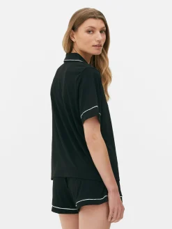Ensembles Pyjamas|Primark Pyjama En Jersey à Manches Courtes Noir