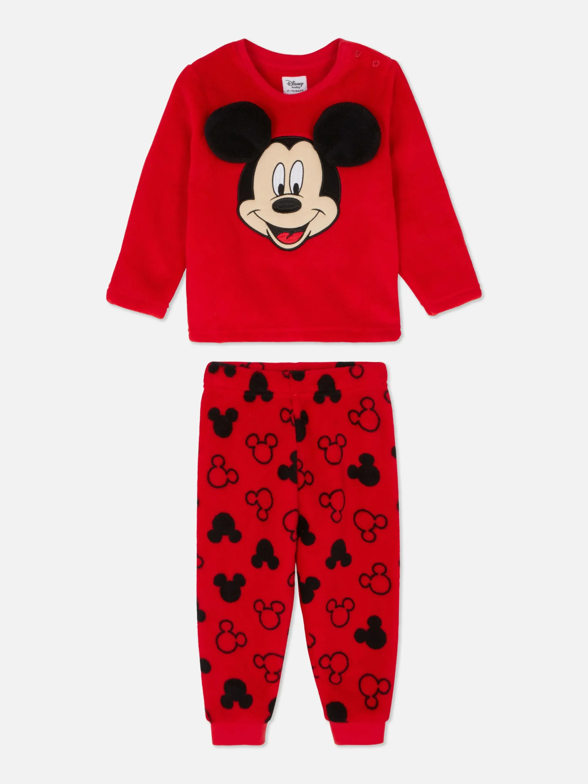 Pyjamas Et Vêtements De Nuit|Primark Pyjama En Molleton Disney Mickey Mouse Rouge