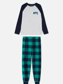 Pyjamas Et Vêtements De Nuit|Primark Pyjama En Molleton NYC Gris