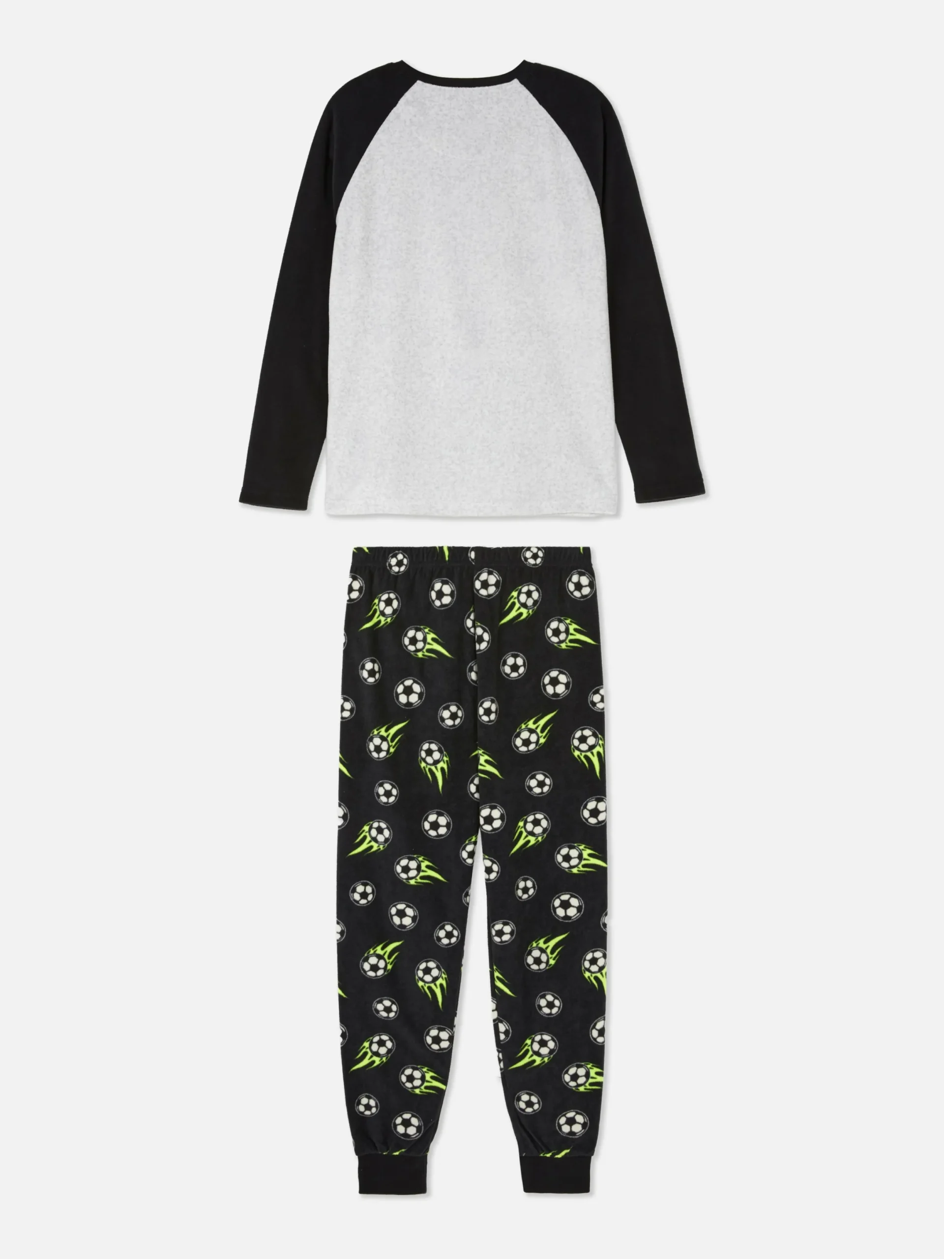Pyjamas Et Vêtements De Nuit|Primark Pyjama En Polaire à Motif Ballon De Foot Gris chiné