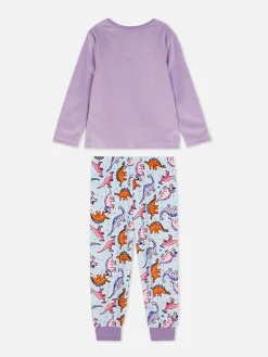 Pyjamas Et Vêtements De Nuit|Primark Pyjama En Velours Dinosaure Bleu clair