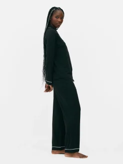 Ensembles Pyjamas|Primark Pyjama Long Boyfriend Noir