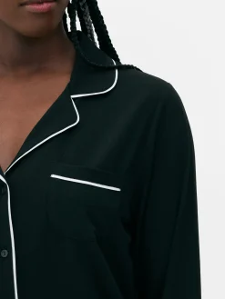 Ensembles Pyjamas|Primark Pyjama Long Boyfriend Noir