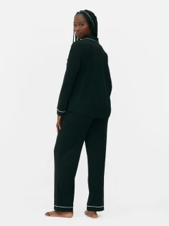 Ensembles Pyjamas|Primark Pyjama Long Boyfriend Noir