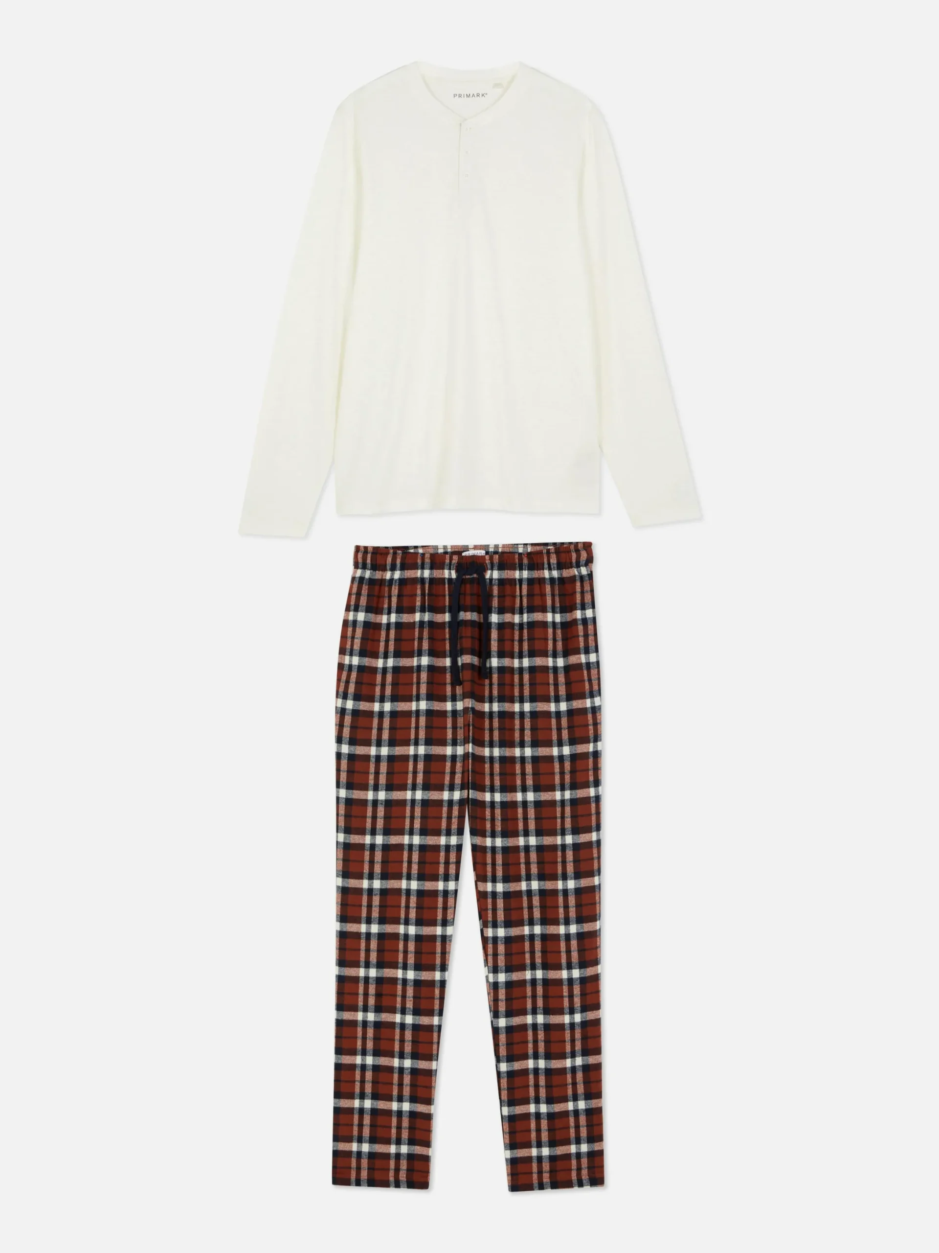 Pyjamas|Primark Pyjama Long Brossé Terracotta