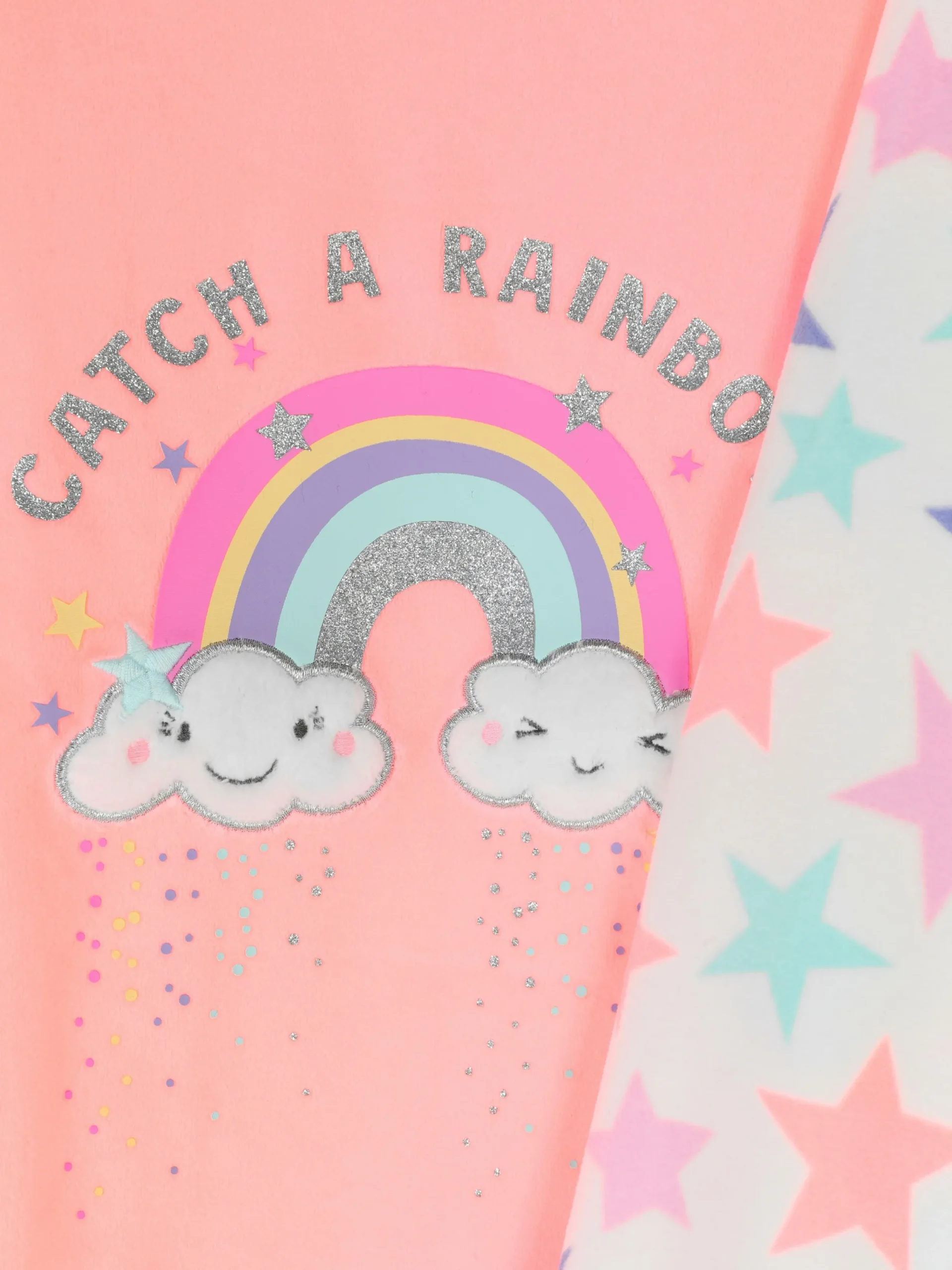 Pyjamas Et Vêtements De Nuit|Primark Pyjama Long En Velours Arc-en-ciel Corail