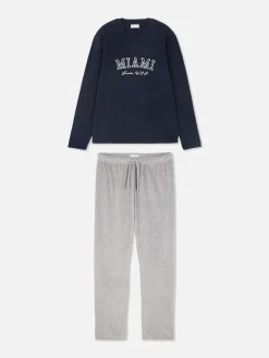 Pyjamas|Primark Pyjama Long Miami Bleu marine