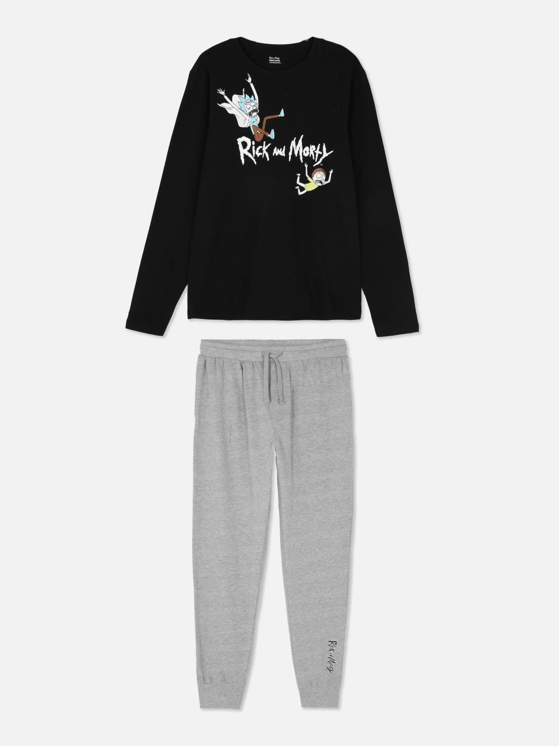 Pyjamas|Primark Pyjama Long Rick Et Morty Gris chiné
