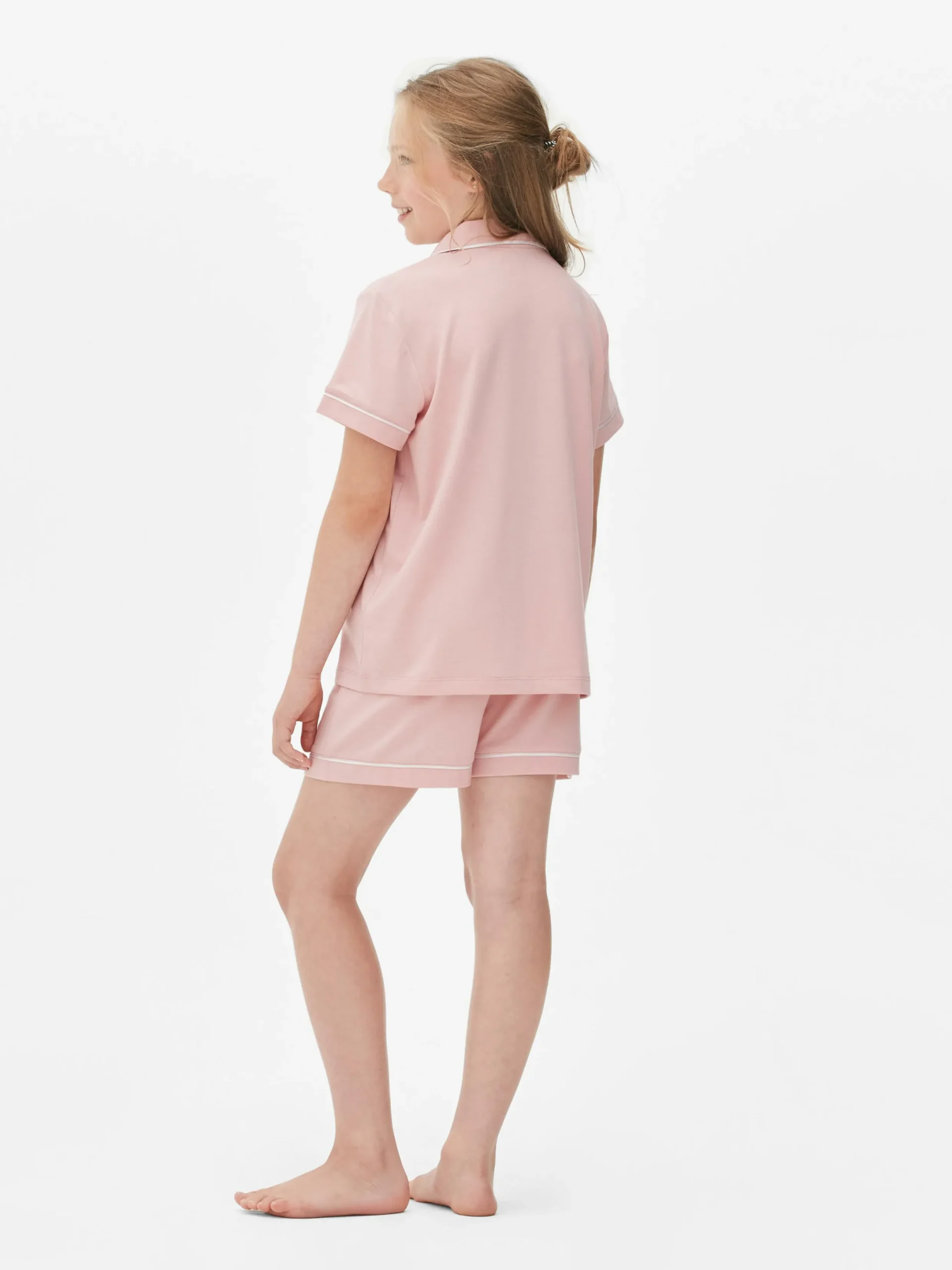 Pyjamas Et Vêtements De Nuit|Primark Pyjama Short à Boutons Rose poudré
