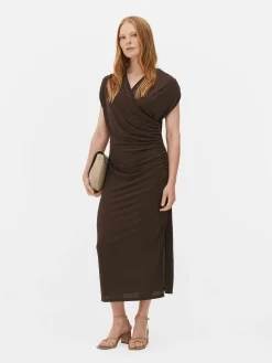 Robes|Primark Robe Drapée En Jersey The Edit Chocolat