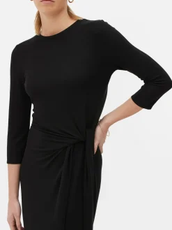 Robes|Primark Robe En Jersey à Nouer Sur Le Côté The Edit Noir