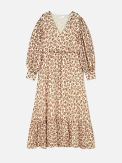 Robes|Primark Robe Mi-longue Boho à Col En V Crème