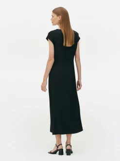 Robes|Primark Robe Mi-longue En Satin The Edit Noir