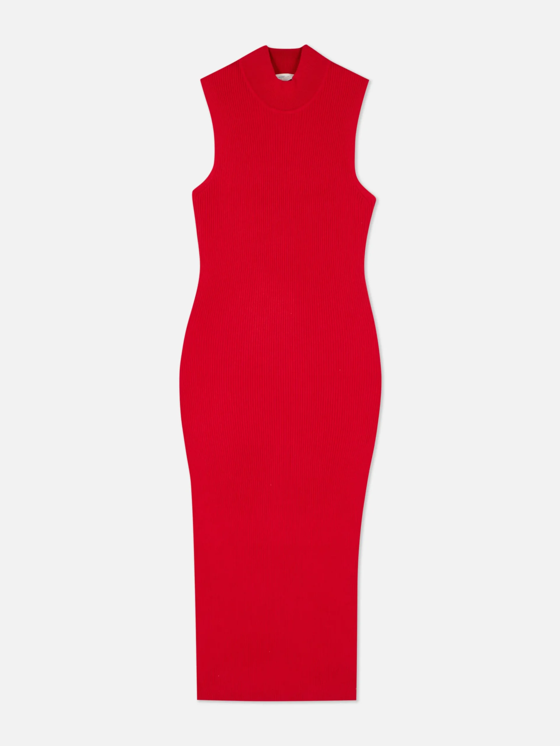 Robes|Primark Robe Mi-longue Sans Manches En Maille Rouge
