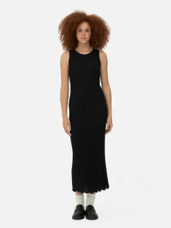 Robes|Primark Robe Mi-longue Texturée à Dos Nageur Noir
