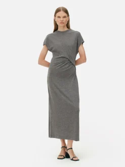 Robes|Primark Robe Mi-longue Torsadée En Jersey The Edit Gris chiné