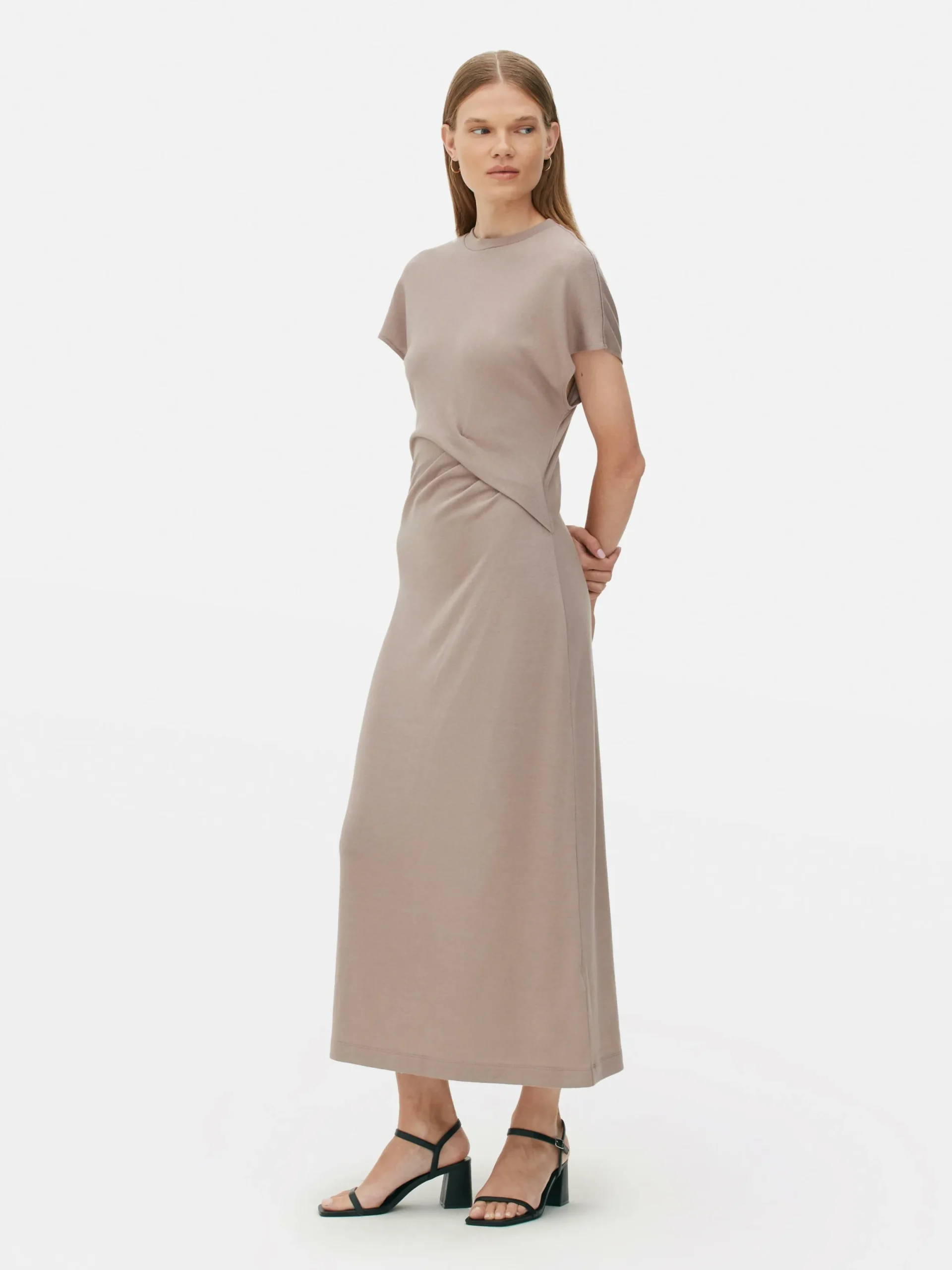 Robes|Primark Robe Mi-longue Torsadée En Jersey The Edit Beige