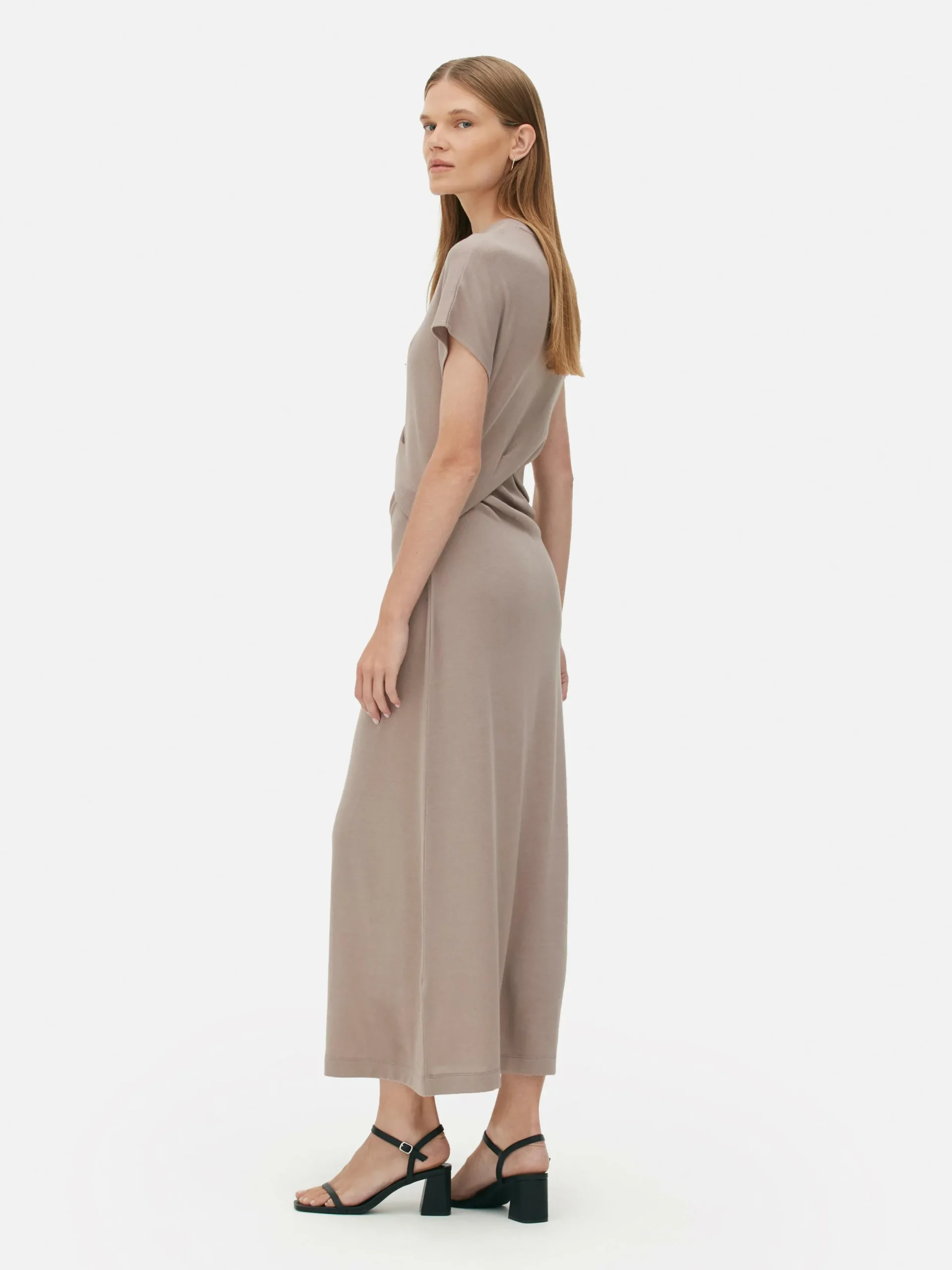 Robes|Primark Robe Mi-longue Torsadée En Jersey The Edit Beige