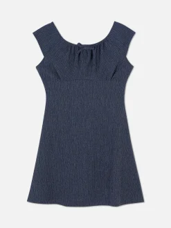 Robes|Primark Robe Texturée à Nœud Bleu