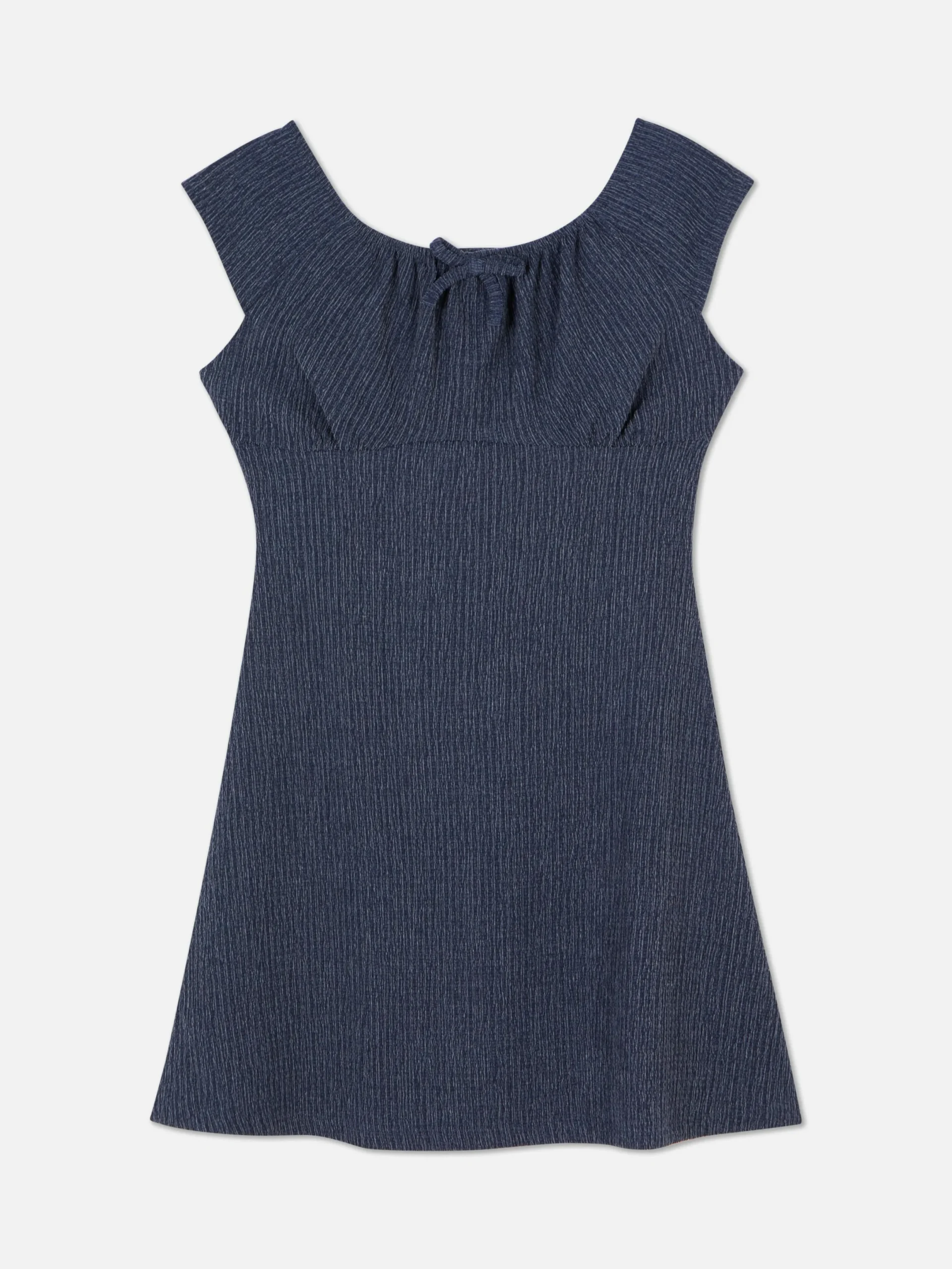 Robes|Primark Robe Texturée à Nœud Bleu