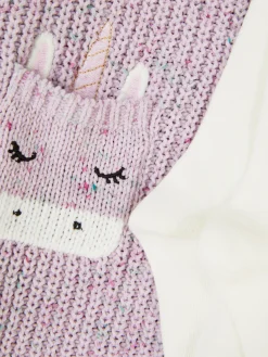 Robes Et Jupes|Primark Robe-pull En Tricot Et Collants à Motif Licorne Multicolore